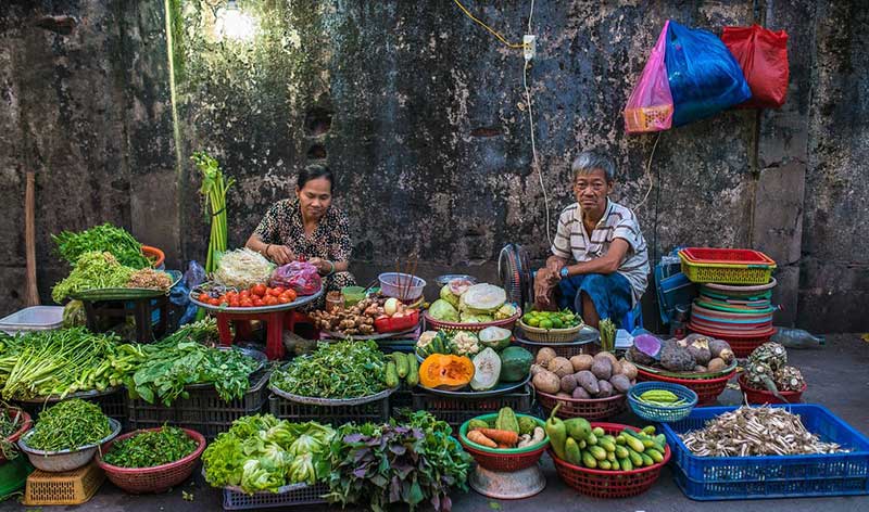 marché ouvert au vietnam
