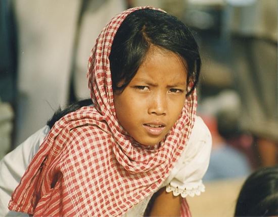 Le Krama, foulard traditionnel cambodgien