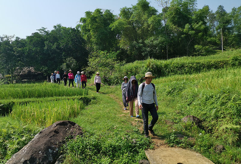 Randonnées pédestres sur un nouvel itinéraire à Pu Luong