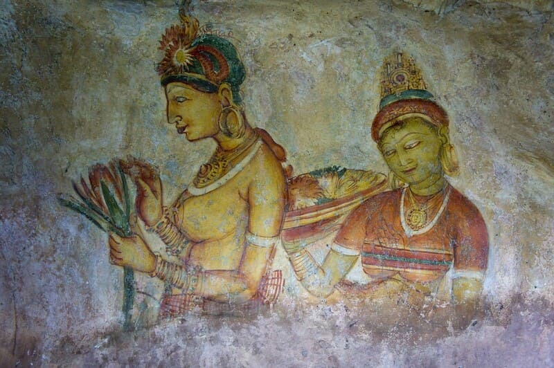 Fresque rupestre à Sigiriya