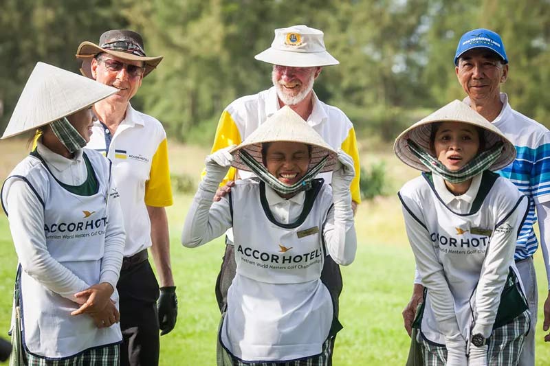 golf caddies in Vietnam