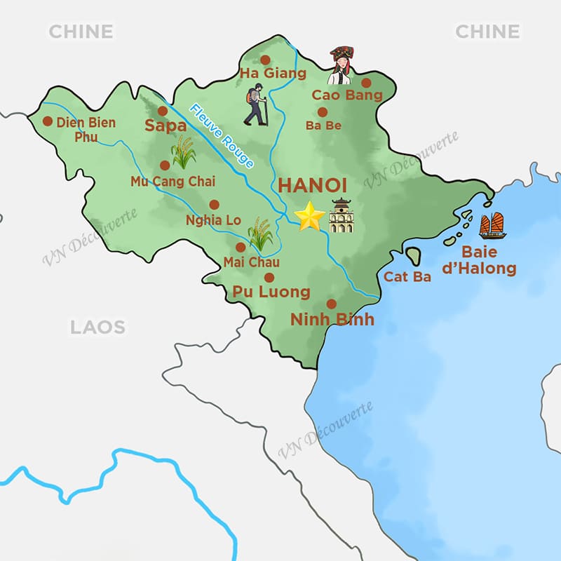 carte de Cao bang
