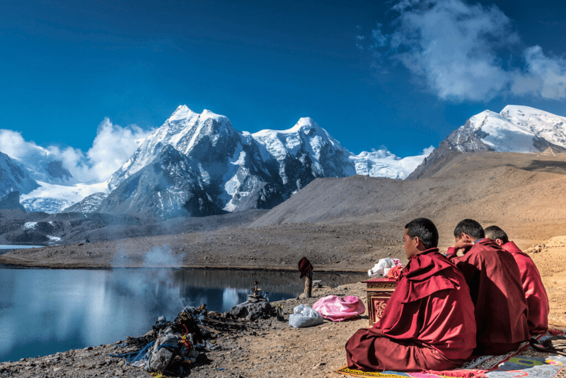 bouddhisme, moine, Inde, Sikkim