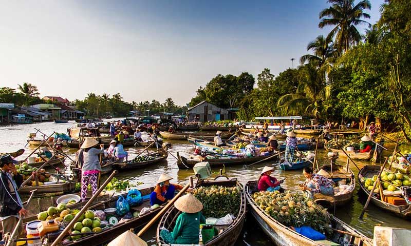 delta du mekong bateau des fruits