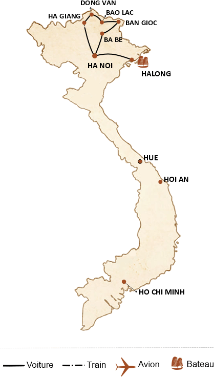carte du circuit Découverte du Nord-est, paradis oublié 10 jours