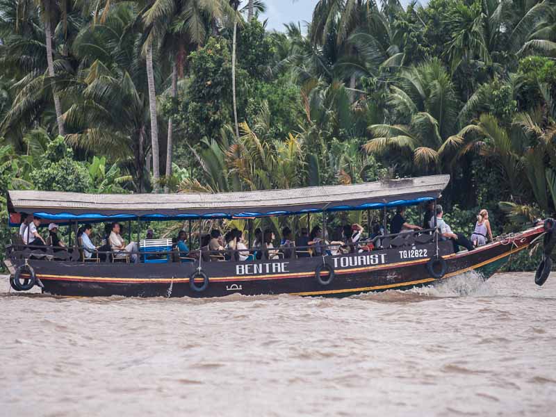 la balade en bateau sur le Mekong