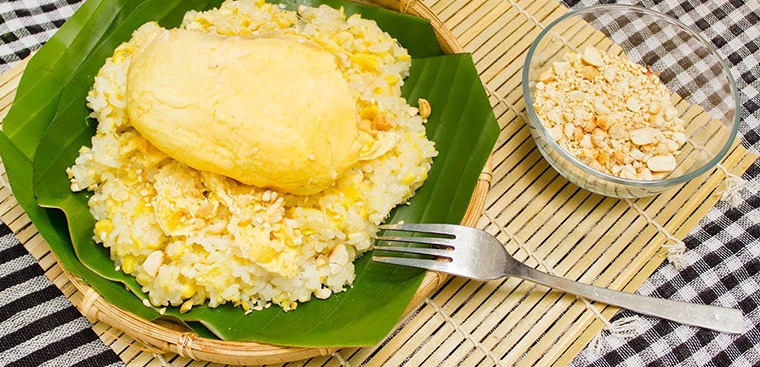 Le riz gluant au durian