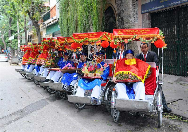cyclo-pousse dans le mariage vietnam