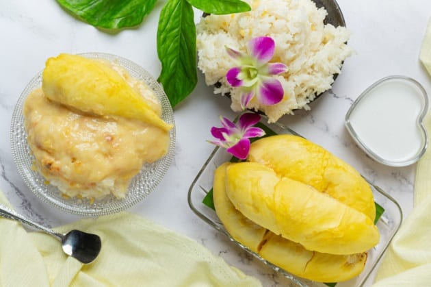 Riz gluant au durian