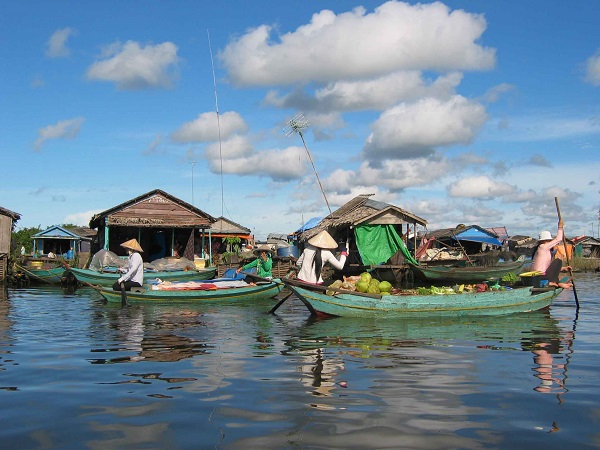 La vie des habitants sur le lac Tonlé Sap