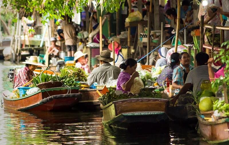 Le marché flottant de Khlong Lat Mayom