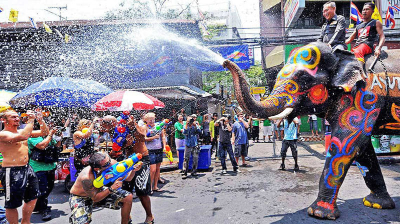 Thailande, Songkran, festival, calendrier