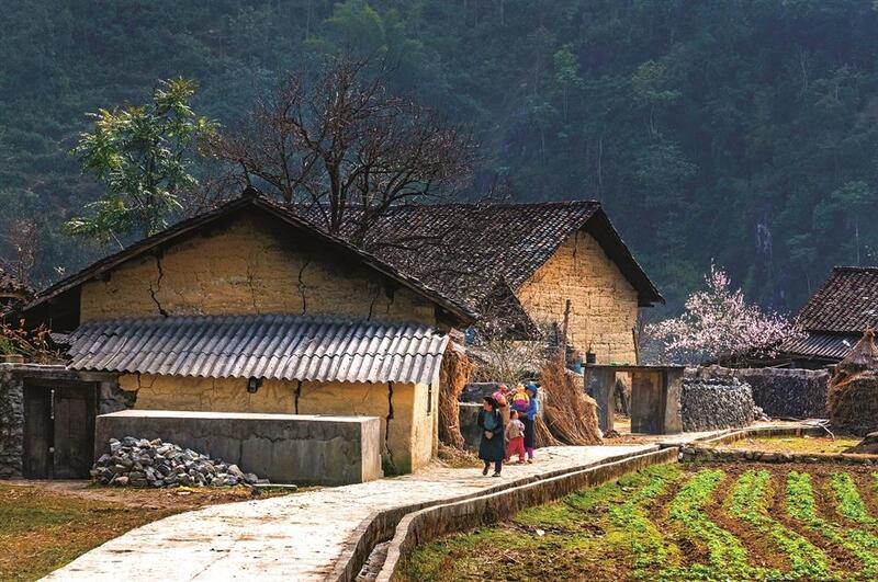 Maison en terre batture à Ha Giang