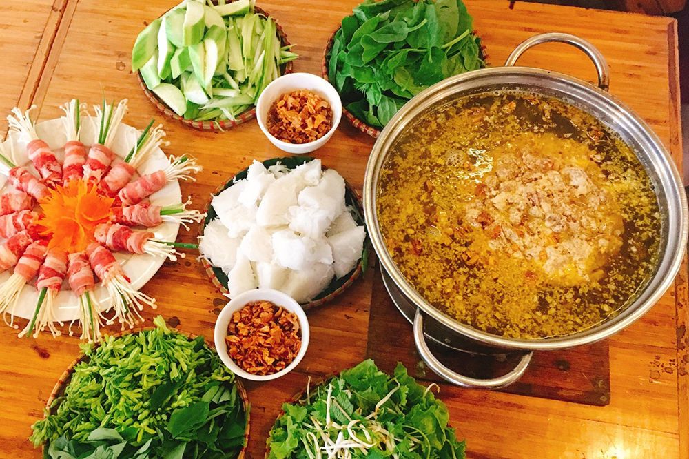 Fondue aux crabes de rizières vietnamiennes