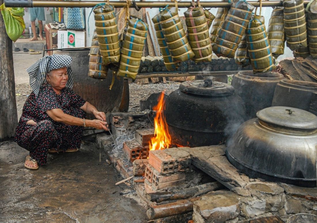 banh tet sont bouillis