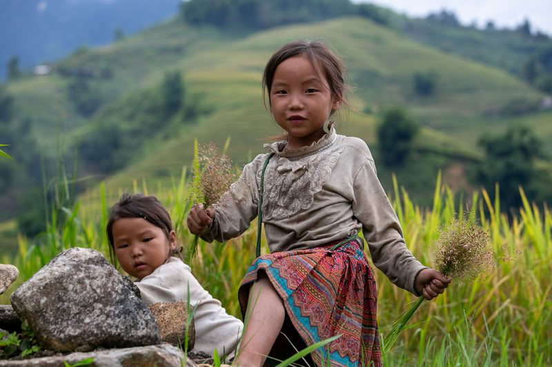 Rencontre des enfants au Nord du Vietnam