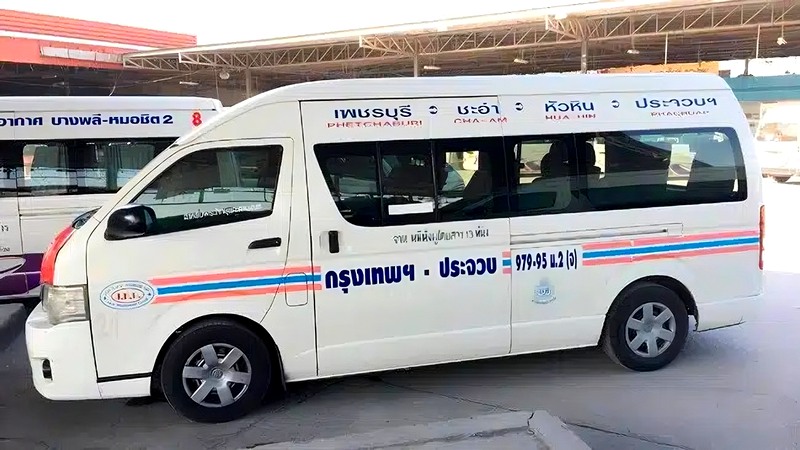 Minibus de Bangkok à Hua Hin