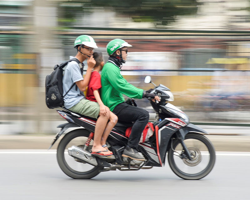 Grab moto taxi Vietnam