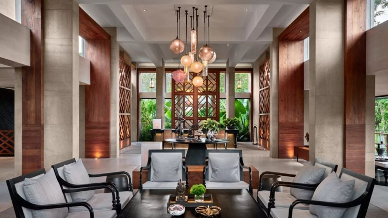 lobby de l''hotel rosewood phuket