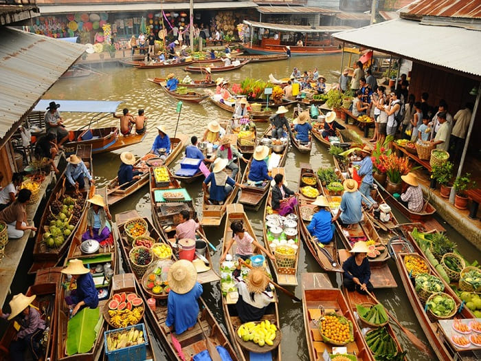 Les marchés flottants de Bangkok