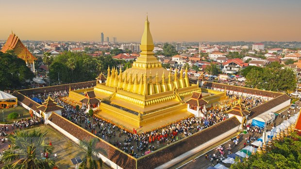 temple au capitale du Laos