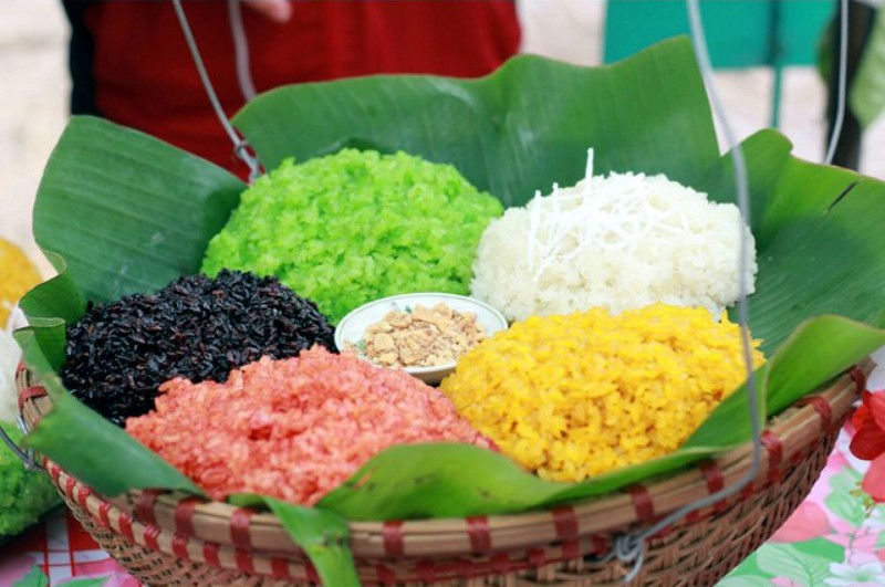 le riz gluant aux cinq couleurs