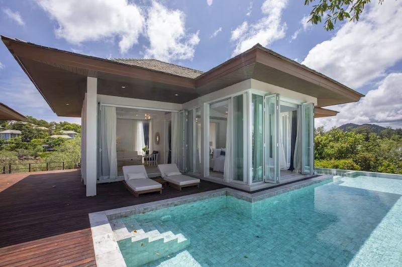 Une villa de l'hôtel Cape Fahn avec piscine privée