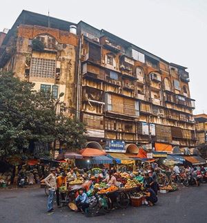 Au vieux quartiers à Hanoi 