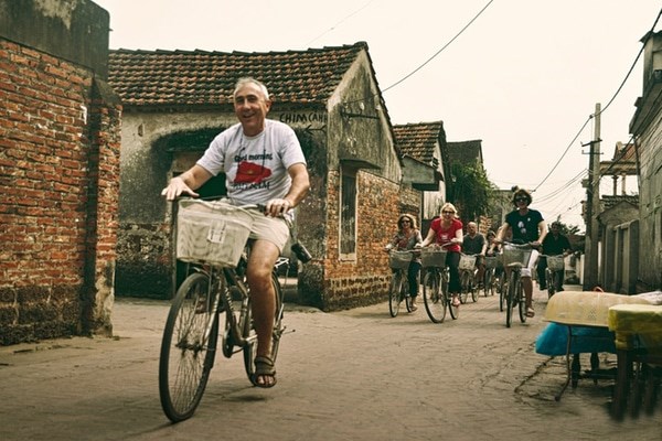 Balade à vélo au village