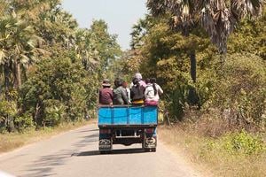 Un transport local au Cambodge
