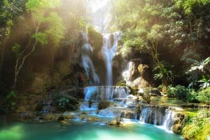 La magnifique chute d'eau, Kuang Sy