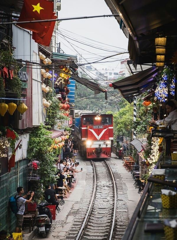 Hanoi, la rue du train