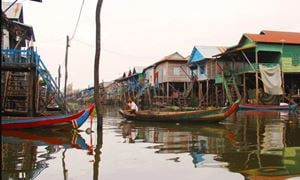 La vie sur le lac Tonlé Sap à Siem reap 